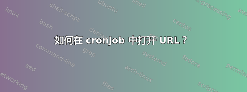 如何在 cronjob 中打开 URL？