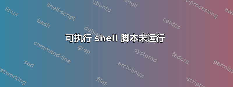 可执行 shell 脚本未运行