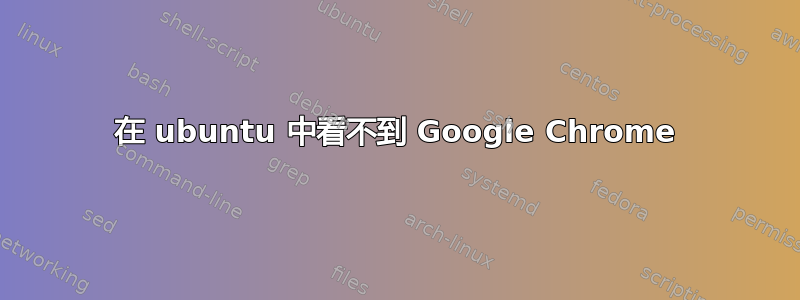 在 ubuntu 中看不到 Google Chrome