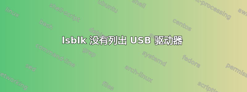 lsblk 没有列出 USB 驱动器