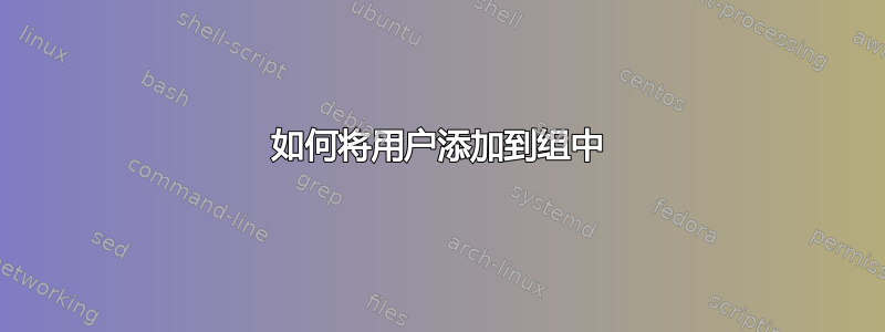 如何将用户添加到组中