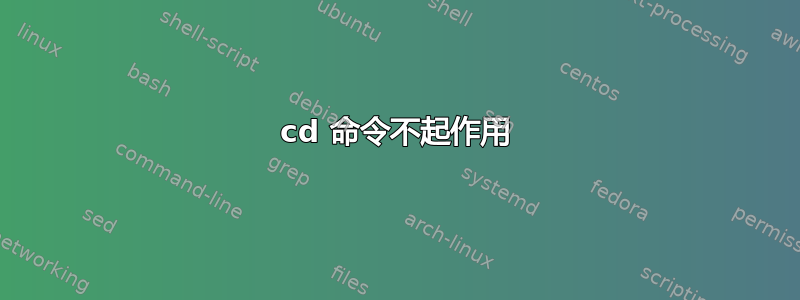 cd 命令不起作用