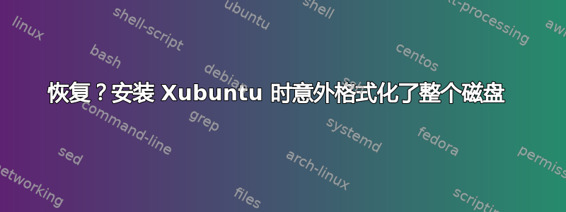 恢复？安装 Xubuntu 时意外格式化了整个磁盘 