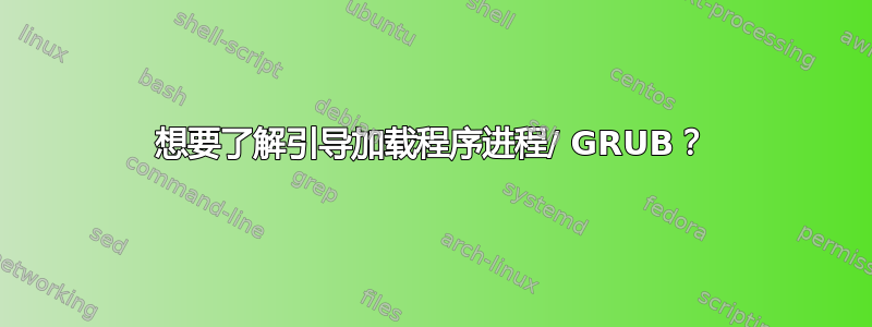 想要了解引导加载程序进程/ GRUB？