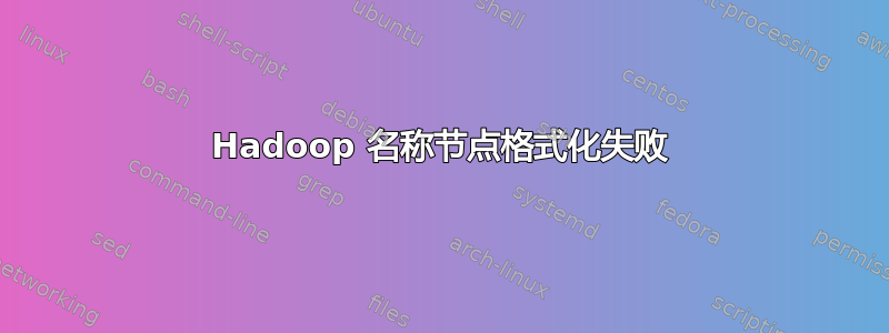 Hadoop 名称节点格式化失败