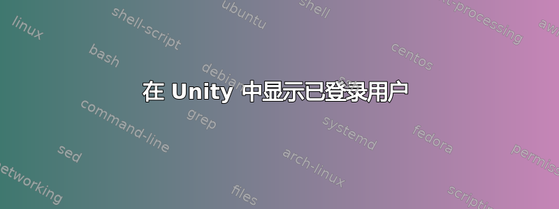 在 Unity 中显示已登录用户