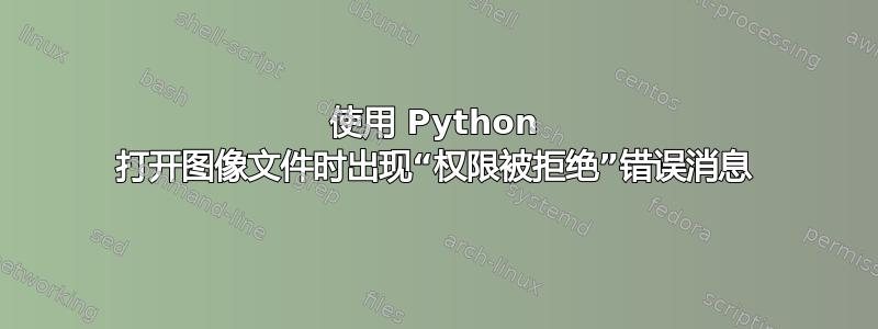 使用 Python 打开图像文件时出现“权限被拒绝”错误消息