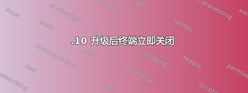 17.10 升级后终端立即关闭