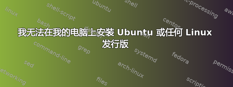 我无法在我的电脑上安装 Ubuntu 或任何 Linux 发行版