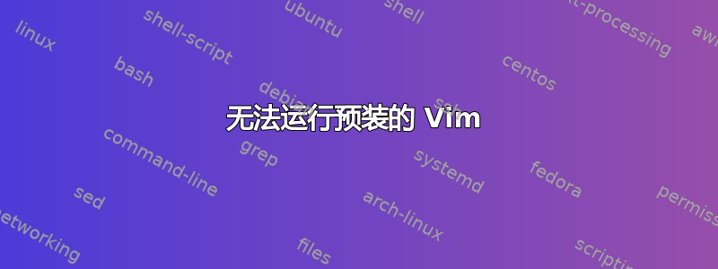 无法运行预装的 Vim