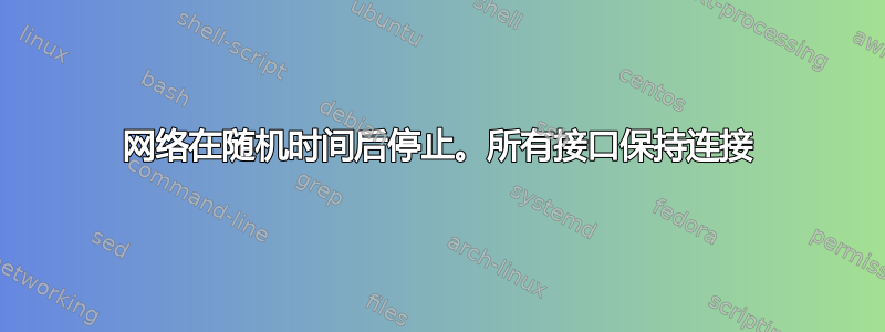 网络在随机时间后停止。所有接口保持连接