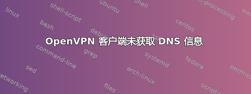 OpenVPN 客户端未获取 DNS 信息