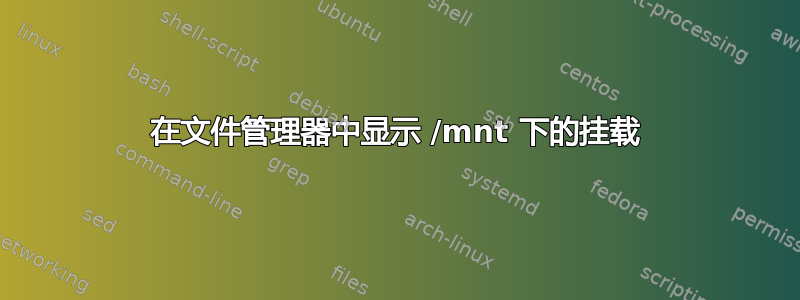 在文件管理器中显示 /mnt 下的挂载