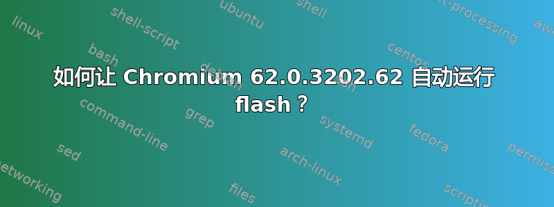 如何让 Chromium 62.0.3202.62 自动运行 flash？