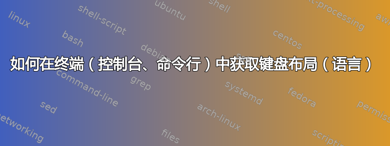 如何在终端（控制台、命令行）中获取键盘布局（语言）