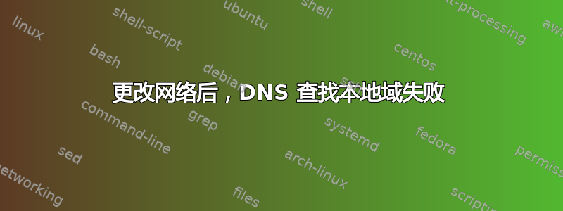 更改网络后，DNS 查找本地域失败