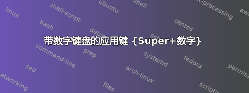 带数字键盘的应用键 {Super+数字}