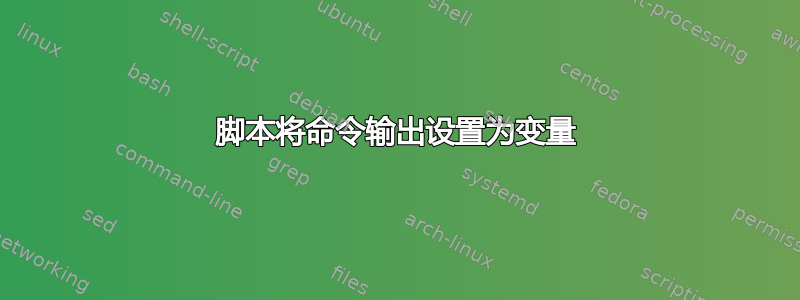 脚本将命令输出设置为变量