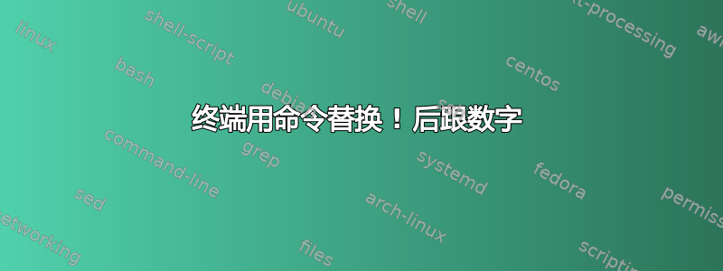 终端用命令替换 ! 后跟数字