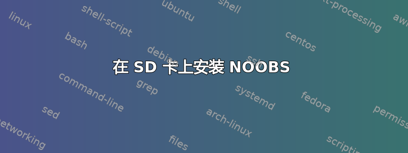 在 SD 卡上安装 NOOBS