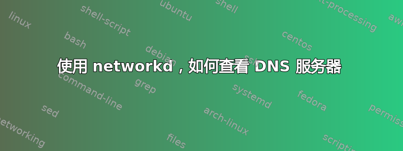 使用 networkd，如何查看 DNS 服务器