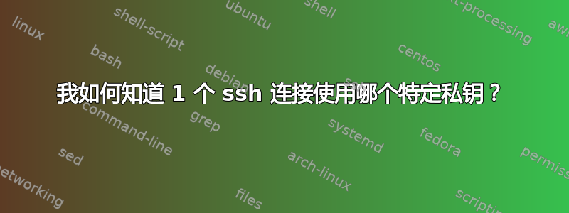 我如何知道 1 个 ssh 连接使用哪个特定私钥？