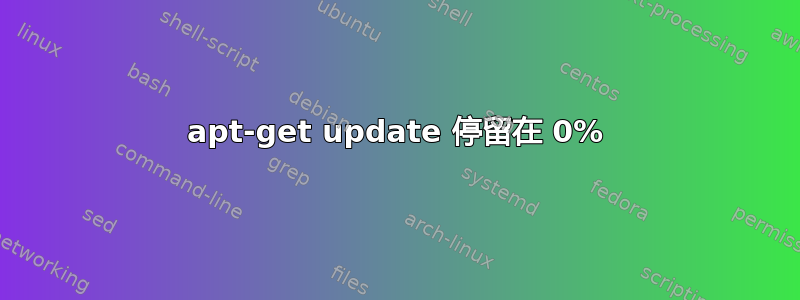 apt-get update 停留在 0%