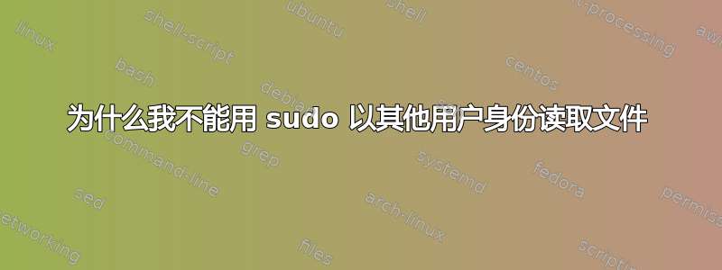 为什么我不能用 sudo 以其他用户身份读取文件