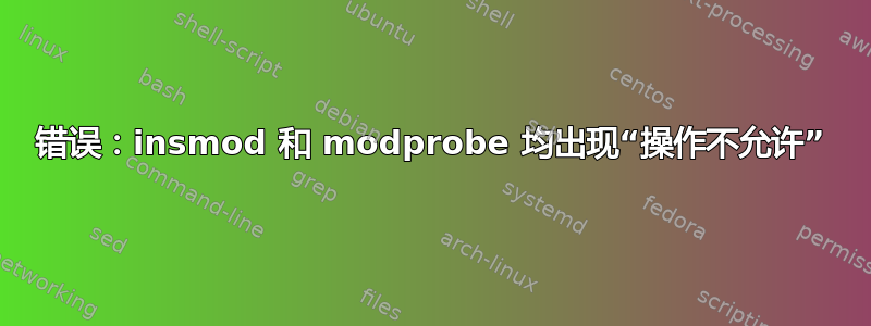 错误：insmod 和 modprobe 均出现“操作不允许”