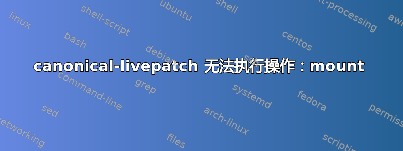 canonical-livepatch 无法执行操作：mount