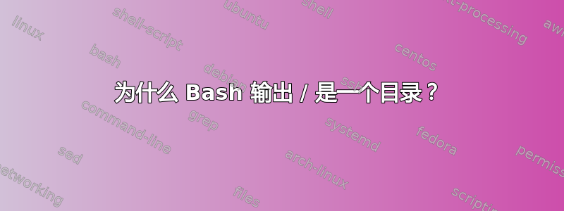 为什么 Bash 输出 / 是一个目录？