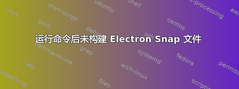 运行命令后未构建 Electron Snap 文件