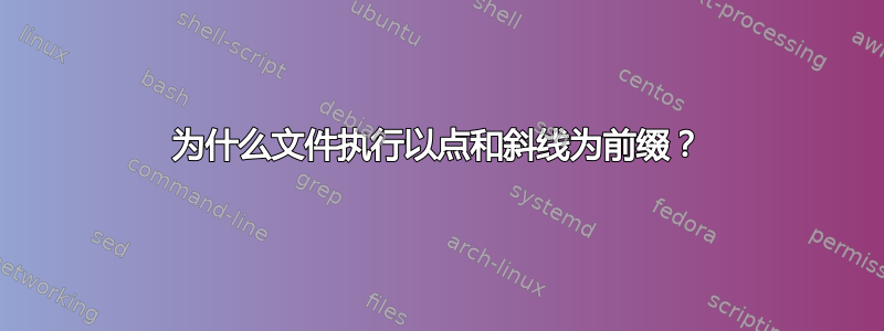 为什么文件执行以点和斜线为前缀？