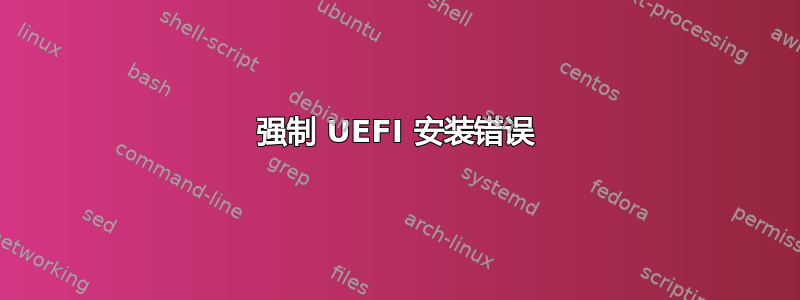 强制 UEFI 安装错误