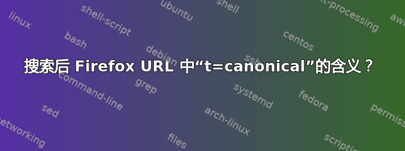 搜索后 Firefox URL 中“t=canonical”的含义？