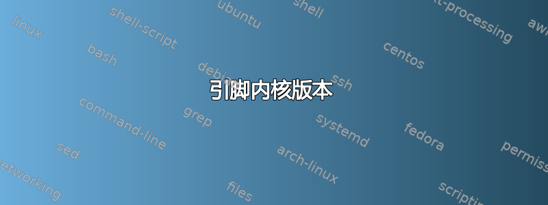 引脚内核版本