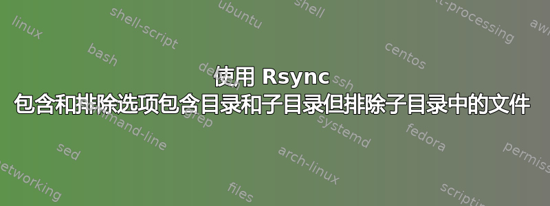 使用 Rsync 包含和排除选项包含目录和子目录但排除子目录中的文件