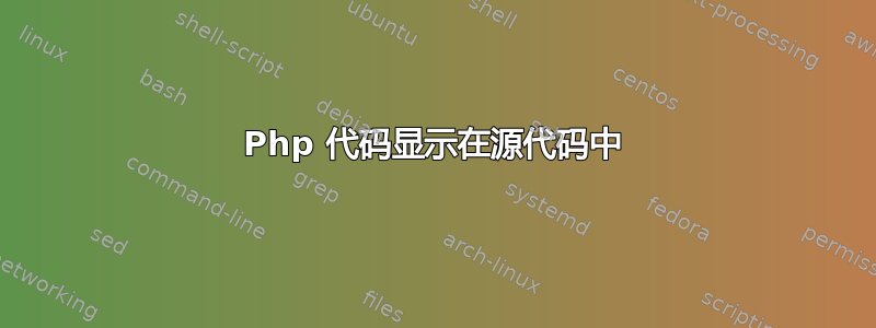 Php 代码显示在源代码中