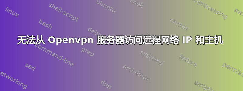 无法从 Openvpn 服务器访问远程网络 IP 和主机