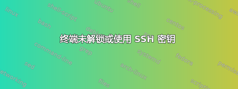 终端未解锁或使用 SSH 密钥