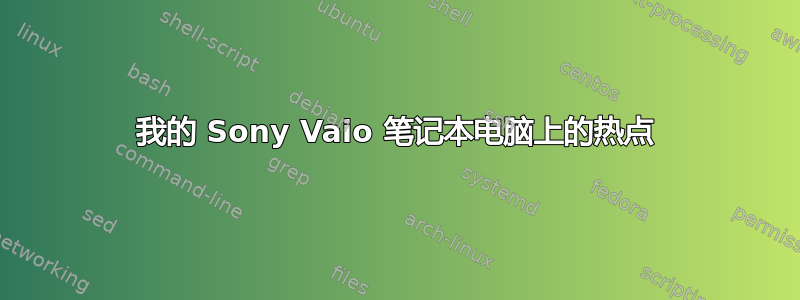 我的 Sony Vaio 笔记本电脑上的热点