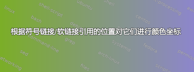 根据符号链接/软链接引用的位置对它们进行颜色坐标