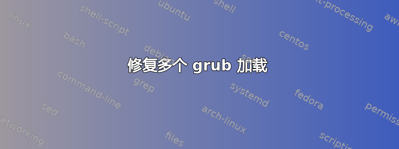 修复多个 grub 加载