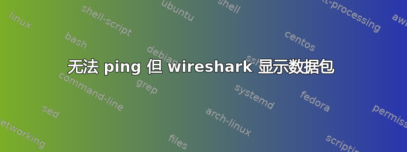 无法 ping 但 wireshark 显示数据包