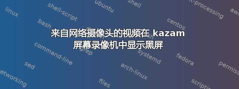 来自网络摄像头的视频在 kazam 屏幕录像机中显示黑屏