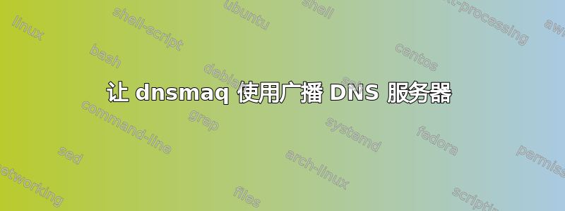 让 dnsmaq 使用广播 DNS 服务器