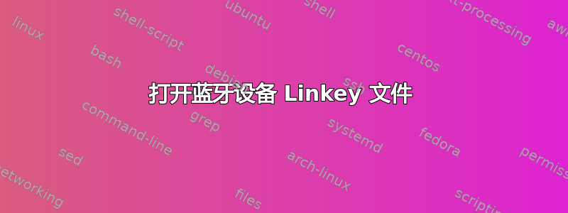 打开蓝牙设备 Linkey 文件