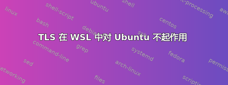 TLS 在 WSL 中对 Ubuntu 不起作用