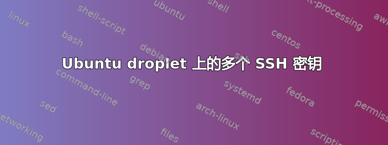 Ubuntu droplet 上的多个 SSH 密钥