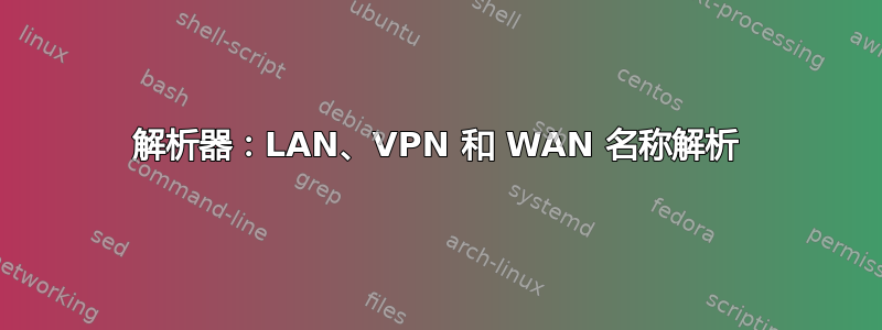 解析器：LAN、VPN 和 WAN 名称解析